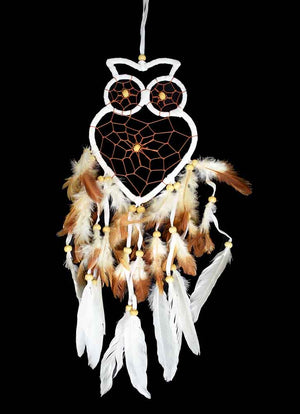 Dream Catcher Owl White 12cm