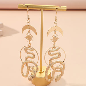 snake plating alloy no inlaid earrings