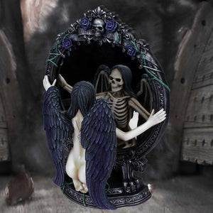 Faiths Reflection Gothic Mirror Female Skeleton Ornament