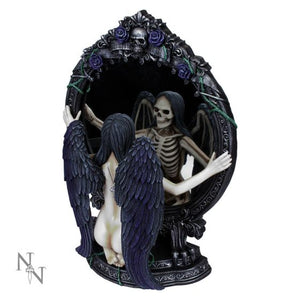 Faiths Reflection Gothic Mirror Female Skeleton Ornament