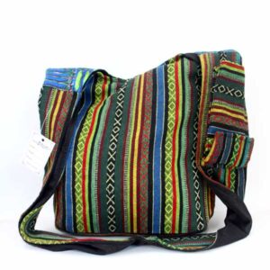 Hemp Colourful Tree Print Hippy Bag