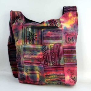 Tie Dye Patchwork Shoulder Bag