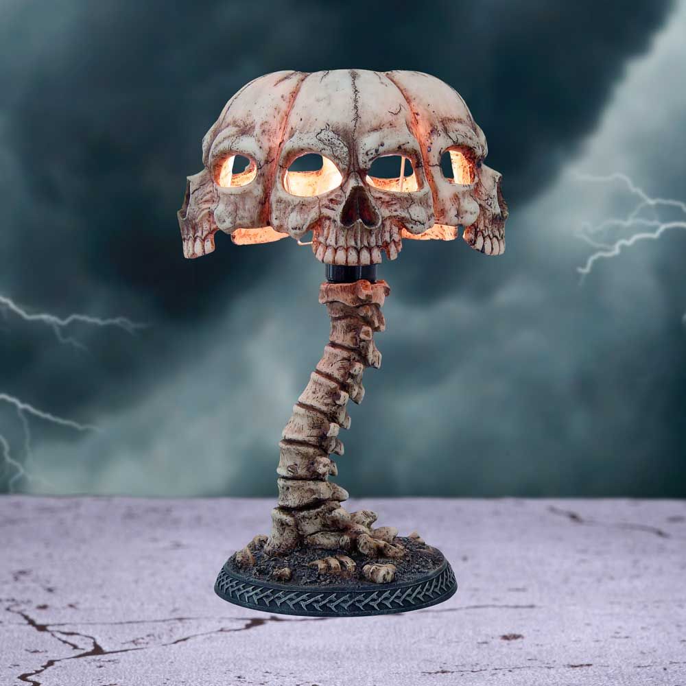 Atrocity Natural Bone Skull and Spine Lamp 37.5cm