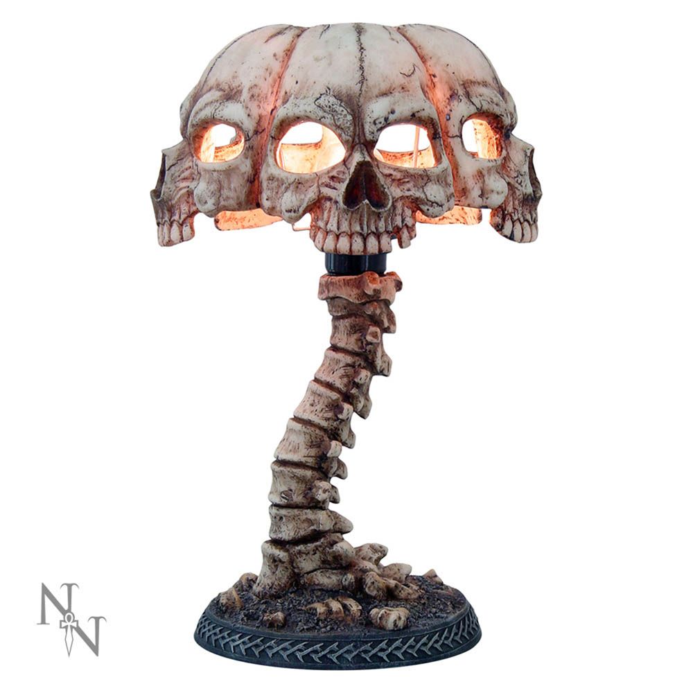 Atrocity Natural Bone Skull and Spine Lamp 37.5cm