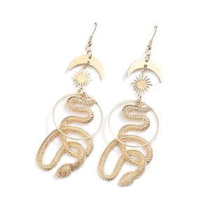 snake plating alloy no inlaid earrings