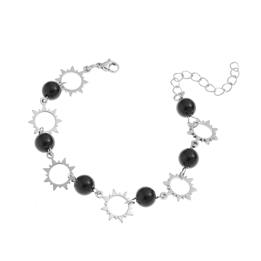 Gothic Punk  Style Sun Star Moon 304 Stainless Steel Synthetic Resin Resin Bracelets In Bulk