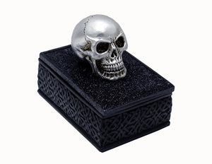 Silver Skull on Trinket Box