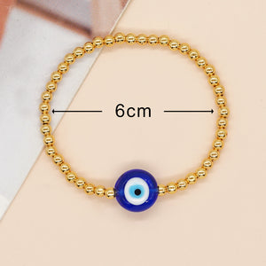 casual handmade devil's eye alloy glass  bracelets