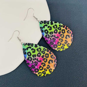 Multi Colour Leopard Print Earring