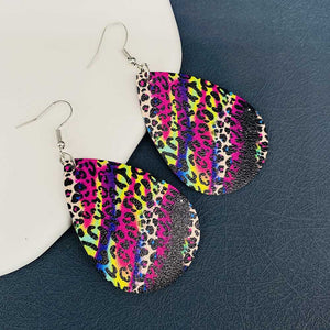 Multi Colour Leopard Print Earrings