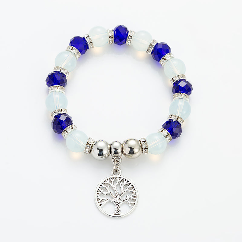 Tree of Life Glass Bead Bracelet