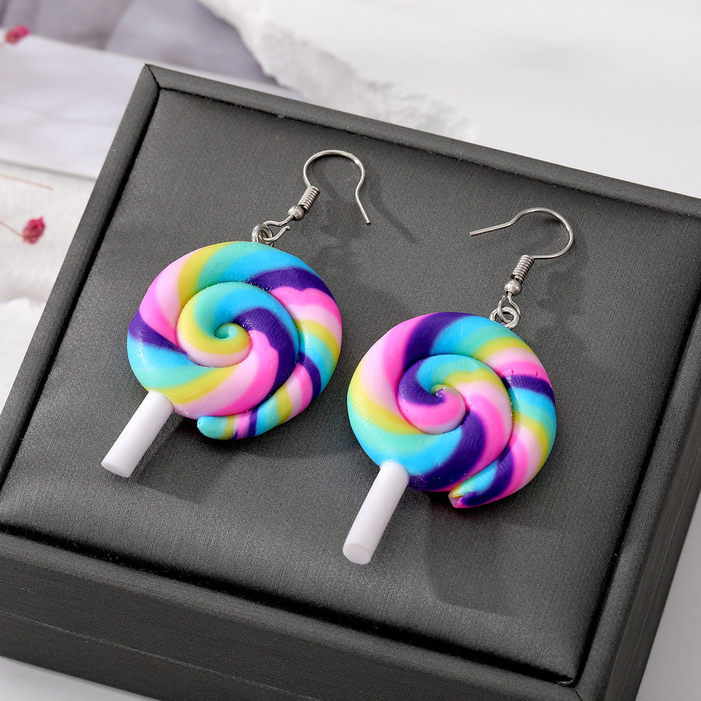 Lollipop Swirl Colour Earrings