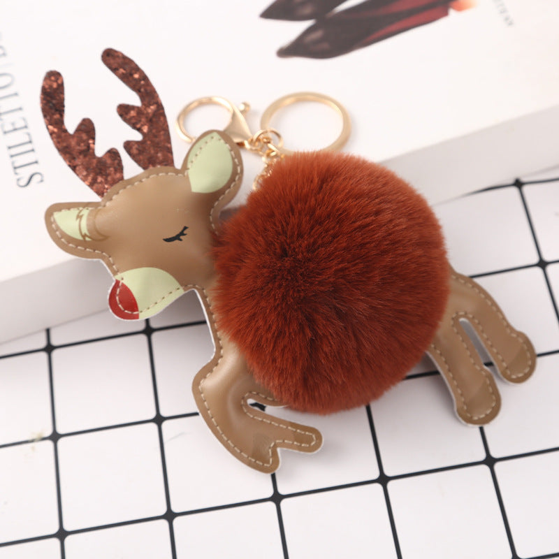 Plush Reindeer Keychain