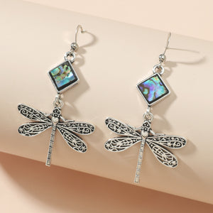 Dragonfly Multicolour Shell Earrings