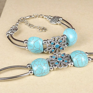Vintage Turquoise Bead Bracelet