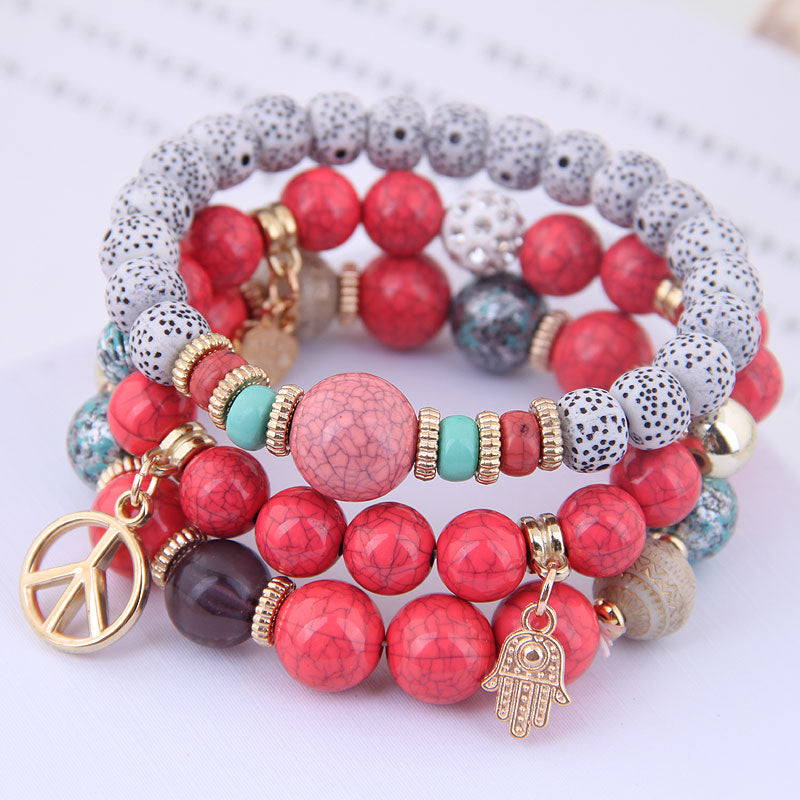 4 pc Bracelet set with charm links