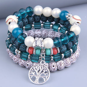 4 Pc Tree of Life and Butterfly Bracelets